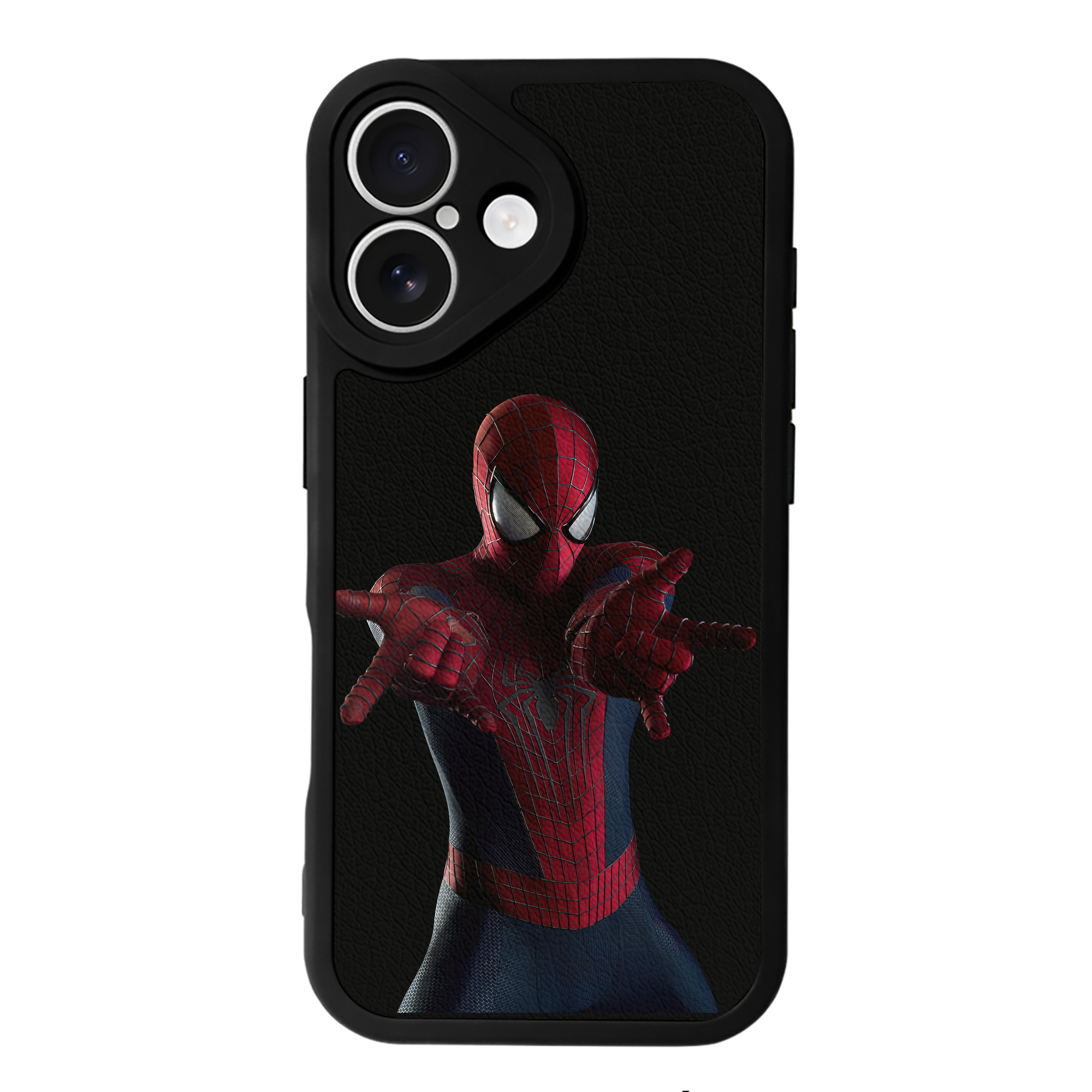 （画像用） Spider Man スパイダーマン 【iPhone 16シリーズ対応】シリコンスマホケース（レザー調） 材質：シリコン